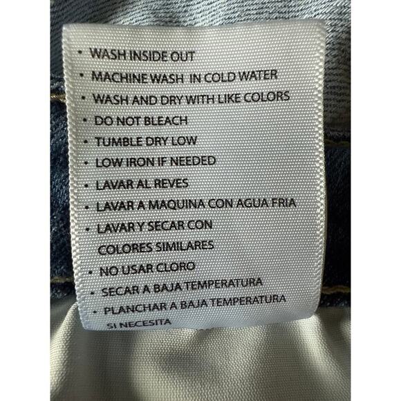 Kancan High Rise Button Fly Raw Hem Cropped Straight Jeans Size 28 - Picture 8 of 9